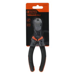 Tactix Durable Chrome-Vanadium Steel End Nipper Plier with Non-Slip Handle Black and Orange 6inch